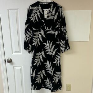 Zara Embroidered Linen Dress NEW